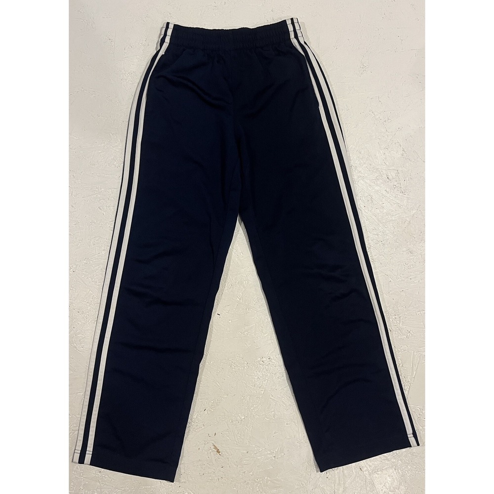 Adidas Boy's Athletic Tricot 3-Stripe Sweatpants Navy Blue‎ Size Medium Track